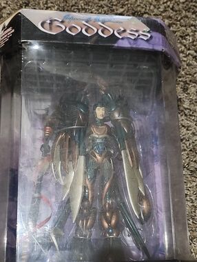 Goddess Collectible Figure - Teal and Bronze Armor